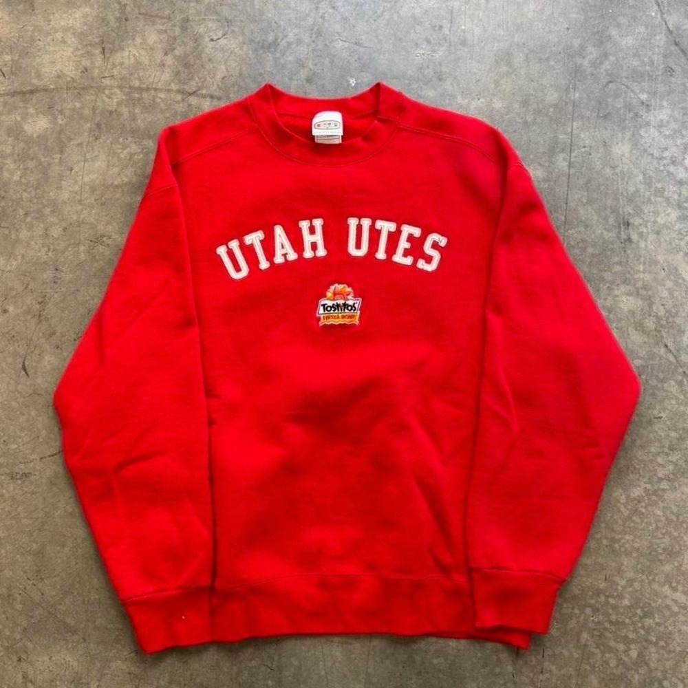Vintage University of Utah Utes Tostito Bowl Football Crewneck Size Large
